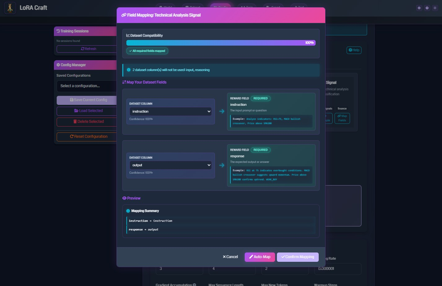Reward Function Mapping