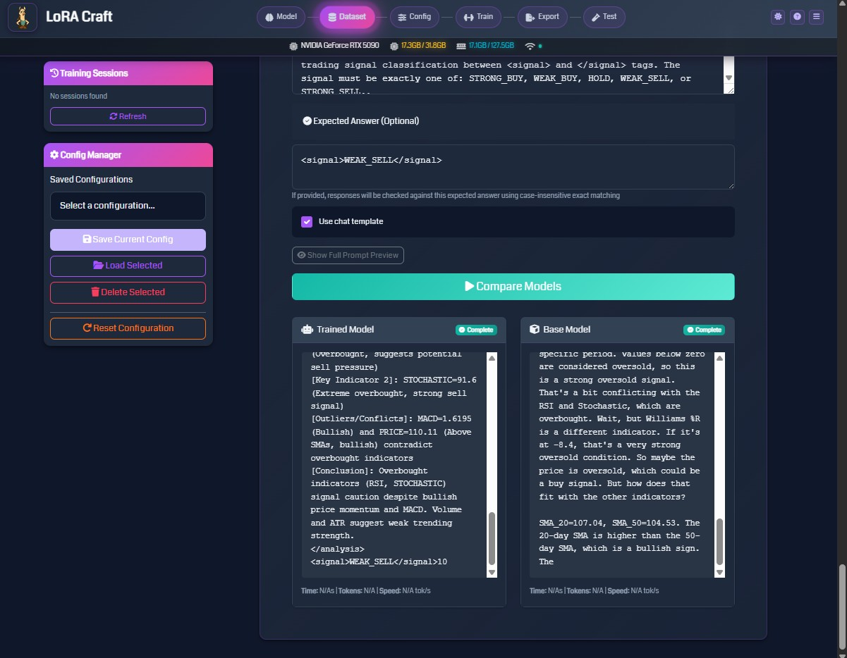Model Testing Interface